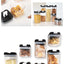 7pcs/set Food Storage Containers Plastic with Lids Kitchen Storage for Rice Sugar Flour Pasta Cereal Storage Containers