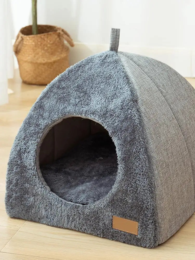 New Triangle Cat Nest New Deep Sleep Comfort In Winter Cat Bed Closed Cat House Pet Nest Safe Pet House Pet Supplies