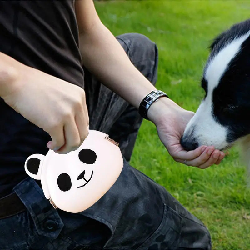 Dog Treat Training Pouch Silicone Pet Feed Snack Reward Pocket Fanny Pack Waterproof Dog Food Dispenser for Pet Training Walking