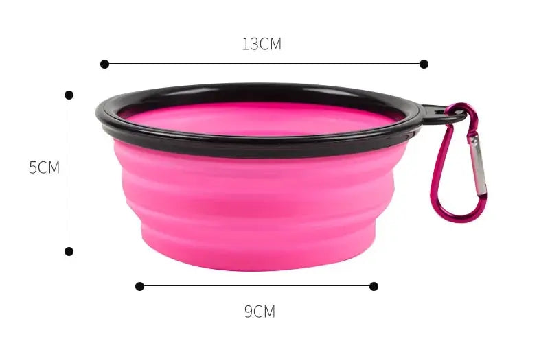 Hot Selling Camping Travel Portable Folding Dog Pet Food Water Bowl