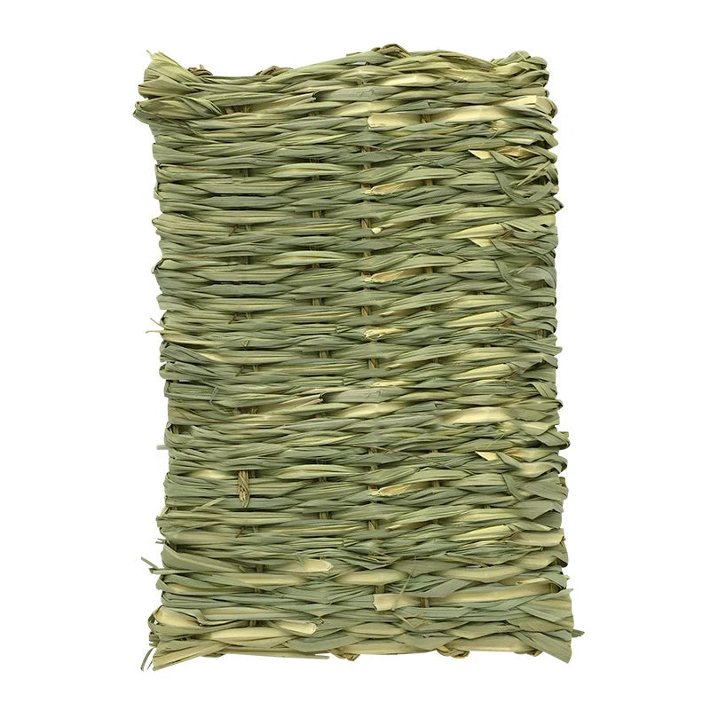 Handmade Straw Woven Pet Chew Mat Pad Pet House Cage Accessories For Hamster Rabbit Chinchilla Guinea Pig Small Pet Products