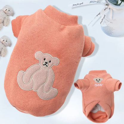 2023 New Spring Summer Pet Clothes Bear Pattern Sweater And Comfortable Puppy Clothes Teddy  Hiromi For Small And Mid Sizes Dogs