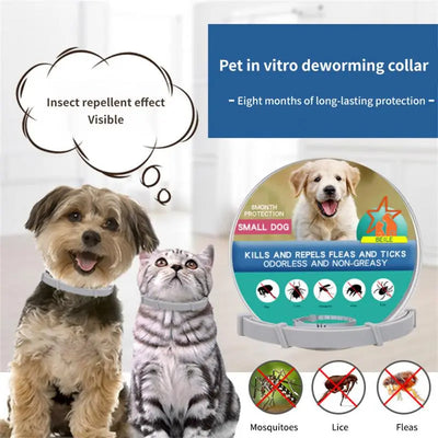 Dog Anti Flea And Ticks Cats Collar Pet 8Month Protection Retractable Pet Collars For Puppy Cat Large Dogs Accessories