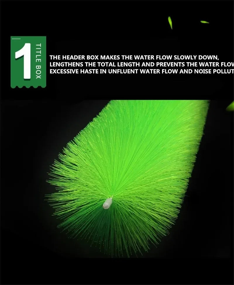 10pcs Fish Tank Cleaning Tools Koi Fish Pond Filter Brush 30/40/50cm High-density Brush Skimmer Aquarium Filtration System