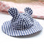Pastoral Style Plaid Cat Hat Cute Ears Sunshade Cap for Dogs Summer Pet Headwear Unisex Outdoor Hats Chihuahua Dogs Accessories