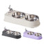 Pet Double Feeding Bowl Non-Slip Feeder Two Dishes For Cats Non-skid Pet Stainless Steel Bowls Pet Feeder Food Dispenser