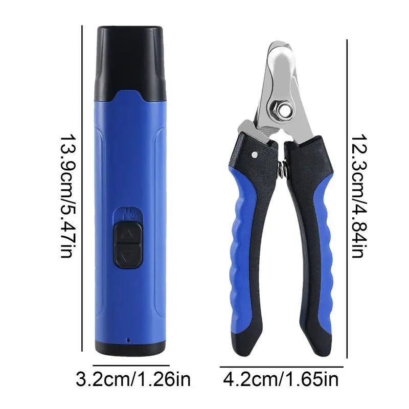 Rechargeable Dog Nail Grinder Safe Dog Claw Care Ergonomic Pet Nail Cutter Low Noise Nail Clipper for Pet Dog Puppy Cat Kitten