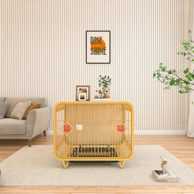Boutique high-end indoor furniture dog villa, light luxury lucky dog cage for small and medium-sized Shiba Inu Bianmu