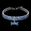 Bling Rhinestones Pet Collar, Adjustable Crystal Diamond Bone Pendant Wedding Collar Cat Dog Small Pet Elastic Necklace Jewelry