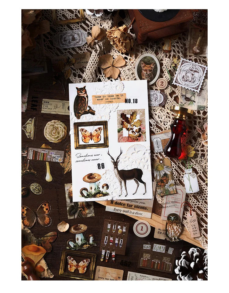 JIANQI 20 pcs PET Die cut Stickers book Plant Flower Label Decorative handmade Scrapbooking Material Diary Album Craft Supplies