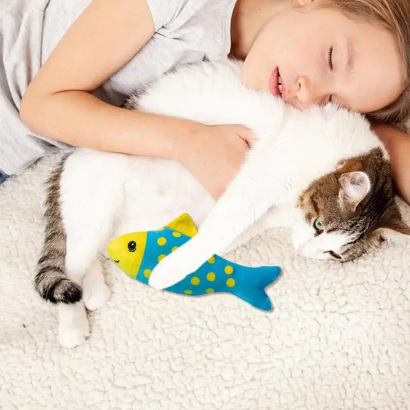 Cat Chew Stuffed Fish Interactive And Attractive Chew Toys With PP Cotton For Cats Pet Exercise Toys For Study Room Cat House