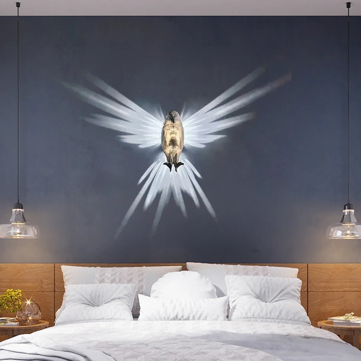 Bird Wall Lamp Creative Halloween Owl Eagle Shape Projector Modern Atmosphere Sconce Light 3D Print Body Animal Lighting Lustre