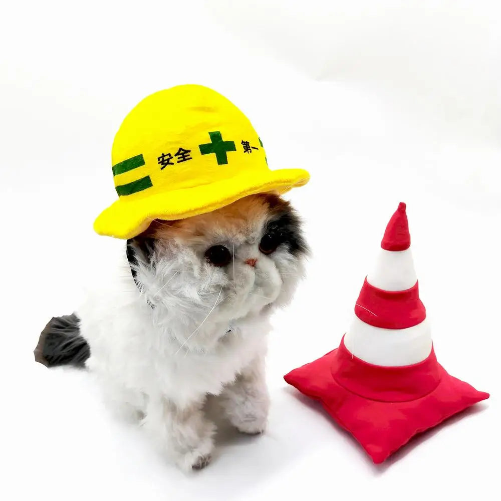 Hats For Dogs Dog Puppy Cat Engineering Hat Adjustable Breathable Outdoor Sports & Engineer Hats Sun Protection For Festival
