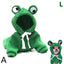 Funny Pet Clothes Cute Green Little Frog Dog And Cat Small Dog Autumn And Winter Sweatshirt Plush Outdoor Fashion Cotton Jacket