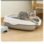 Semi-enclosed Litter Box Spatter-proof Cat Toilet Large Kitten Cleaning Supplies Large Cat Poop Bowl Pet Bupplies