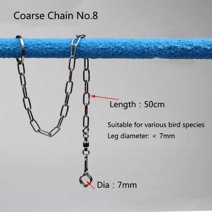 Stainless Steel Bird foot Chain Parrot Anti-flying Traction Rope Bird Feet Bracelet Alloy Foot Ring Pet Bird Training Leash