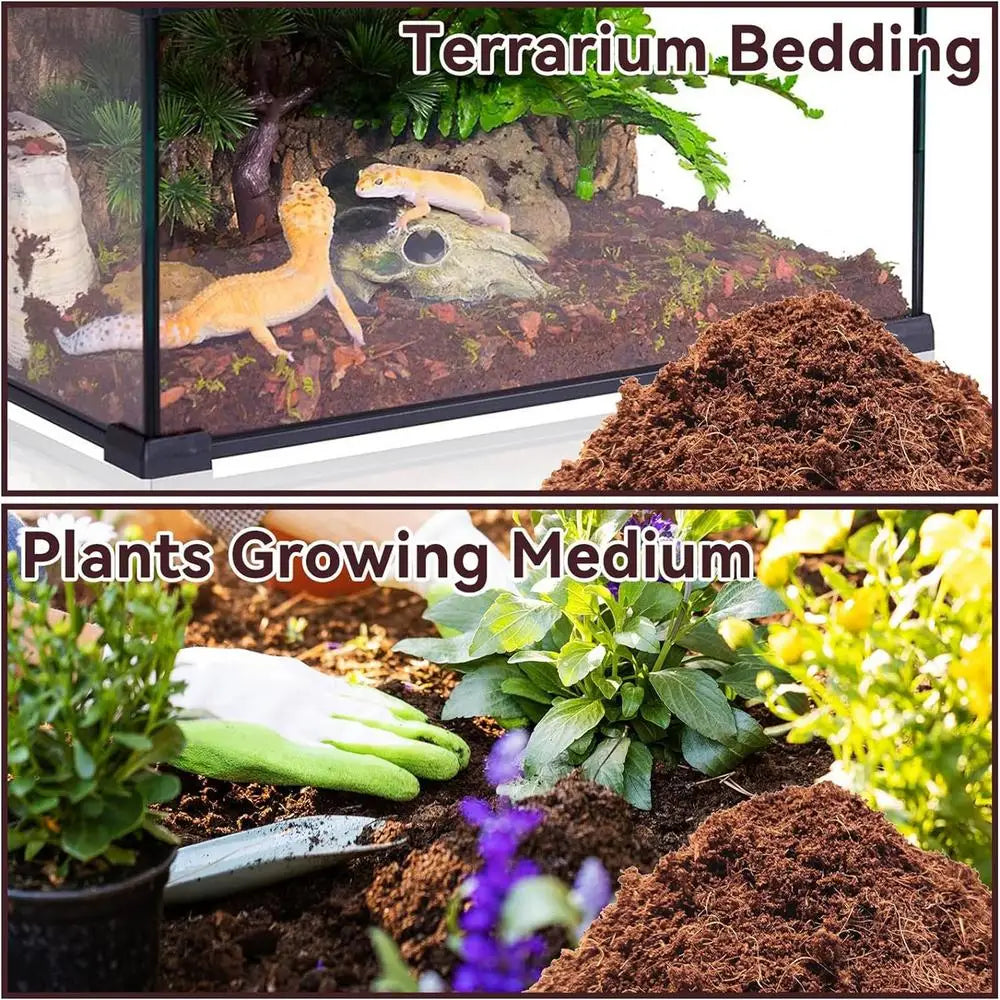 Coconut Substrate For Reptile Coconut Coir Bricks Cocofiber Substrate Reptile Bedding Natural Husk Bedding Moisturizing