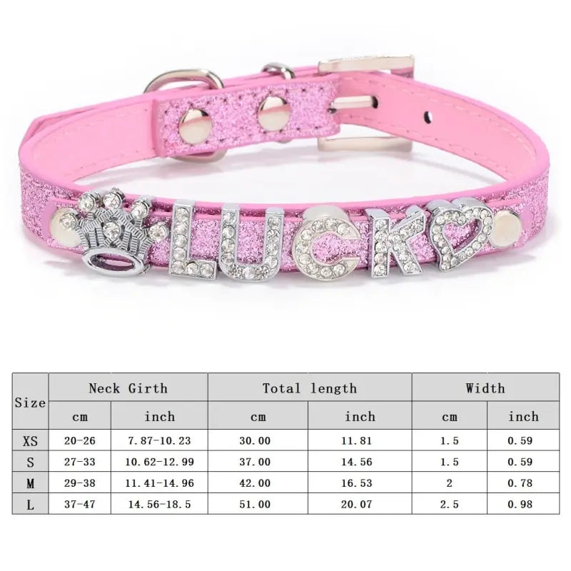 Custom Cat Dog Collar Personalized Rhinestone Puppy Collars Adjustable Letter Crown Charm Name Dog Necklace Chihuahua Id Collar