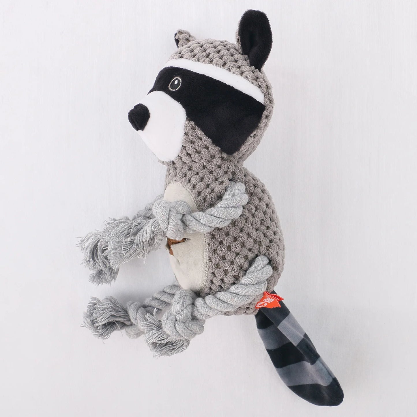 Dog Plush Toy Spot Plush Stuffed Raccoon Pet Toy With Food Leakage Function Interactive Sounding Dog Toy Fleece Squeak Toys