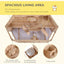 Easy Opening Wooden Animal Cage with Interior Stairs Small House for Hamsters Chinchillas Rabbits Cats Dogs