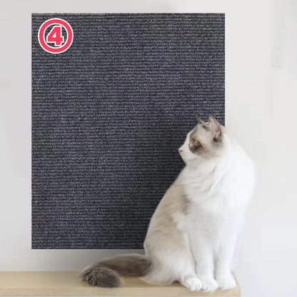 Wall Anti Cat Scratch Sofa DIY Cats Scratch Board Sofa Protection Paws Sharpen Trimmable Self-adhesive Carpet Cats Scratch Board