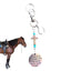 Saddle Rope Key Chain Vintage Horseshoe Cowboy Keychain Pendant With Feather Western Alloy Keychain With Safety Buckle Carved
