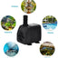 W Ultra Quiet Submersible Water Fountain Filter Fish Pond Aquarium Water Pump Tank Fountain With 12 Lights