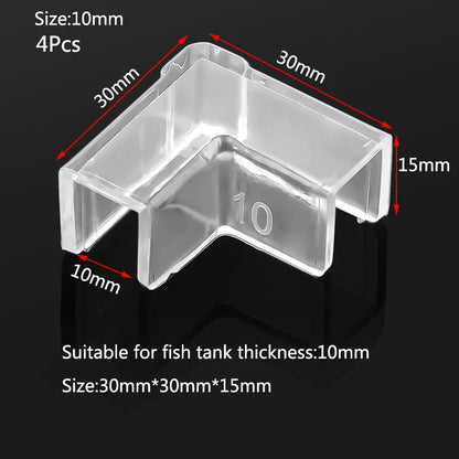 4pcs 5/6/8/10/12/15mm Transparent Anti-collision Fish Tank Corner Protector Adhesive Free Protective Cover Aquarium Accessories
