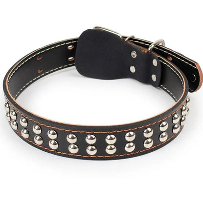 Unisex Studded Dog Collar Adjustable PU Leather Collars for Medium and Large Dogs Pet Necklace for Doberman Big Dogs Products