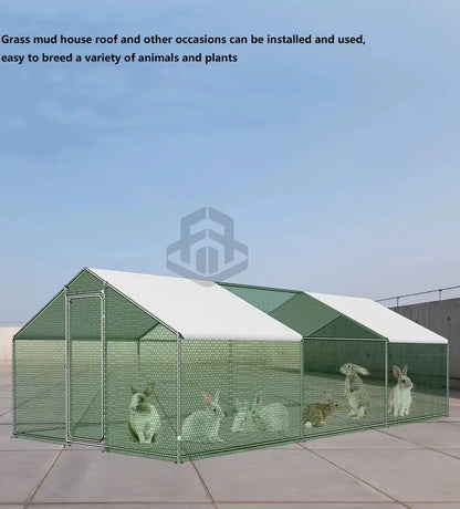 wholesale high quality chicken coop with sunshade, 4x3x2m easy assembling chicken coop pet cage