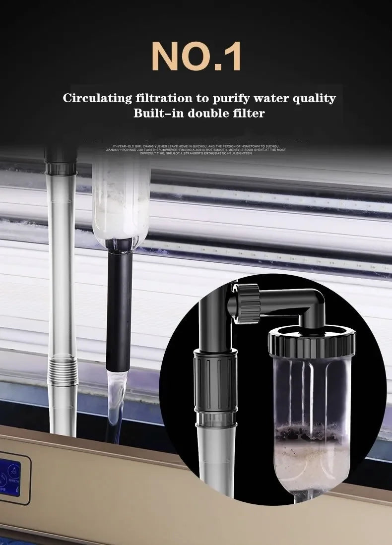 Electric Fish Tank Gravel Cleaner Automatic Aquarium Cleaner Water Change Pump Aquarium Siphon Vacuum Cleaner Water Filter Pump