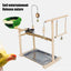 Bird Playground Stand Bird Perch Stand For Cage Natural Wooden Conure Budgie Lovebird Stand Activity Center Claw Grinding Toy