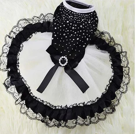 Dog Wedding Dress Cotton Lace Floral Dress For Small Dogs Chihuahua Summer Puppy Dress Pomeranian Princess Tutu Yorkshire Clothe
