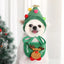 Christmas Puppy Dog Cat Costume Xmas Cat Santa Elk Hat with Bandana Bib Scarf Set Cat Accessories Pet Holiday Dress Up Supplies