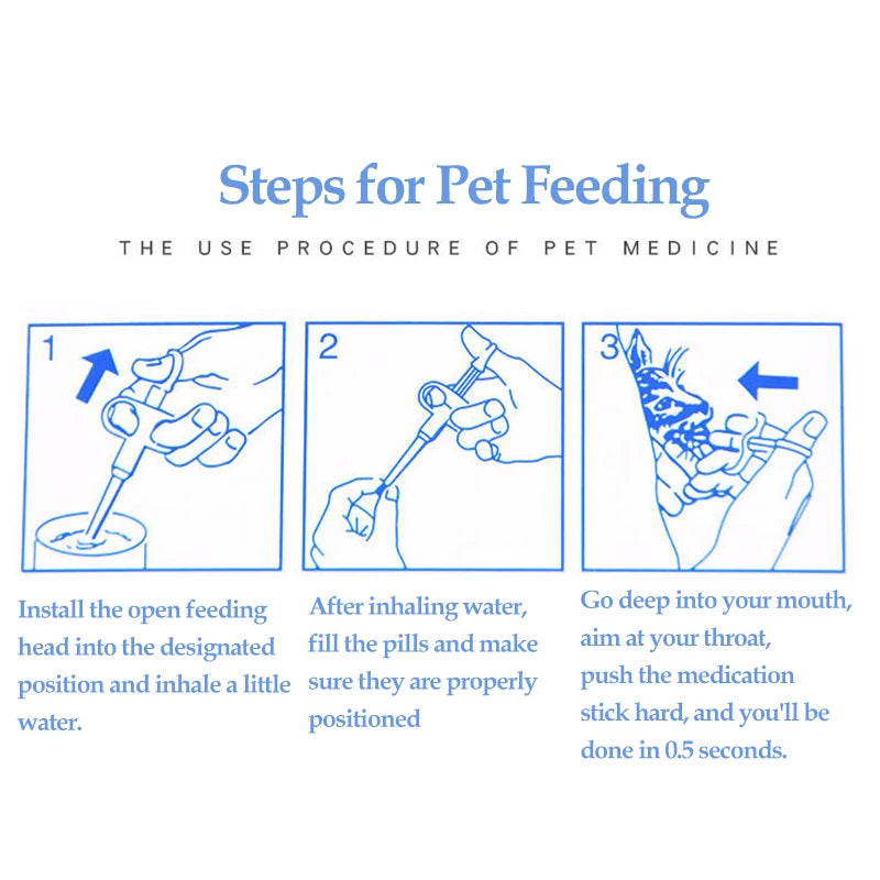 Pet Medical Feeder Syringe - Red, Blue, Green