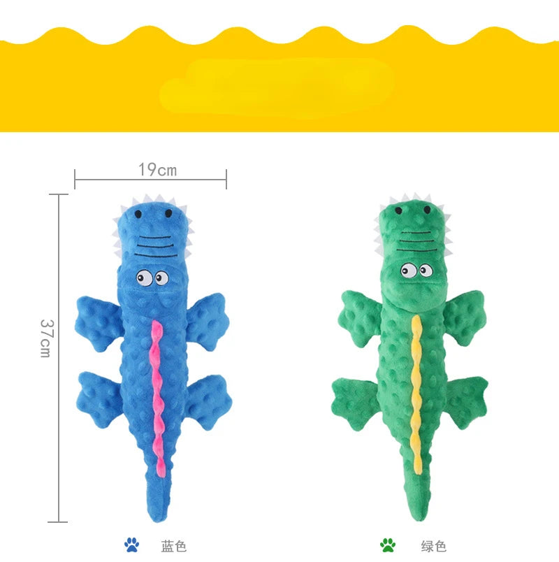 Pet plush toy sounding crocodile molars bite-resistant cute cartoon dog dog toy pet supplies