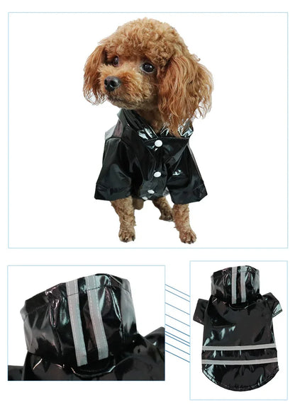 Dog Coat Waterproof PU Dog Raincoat for Small Dogs Cats Reflective Puppy Raincape Chihuahua Yorkies Pet Poncho dog raincoat