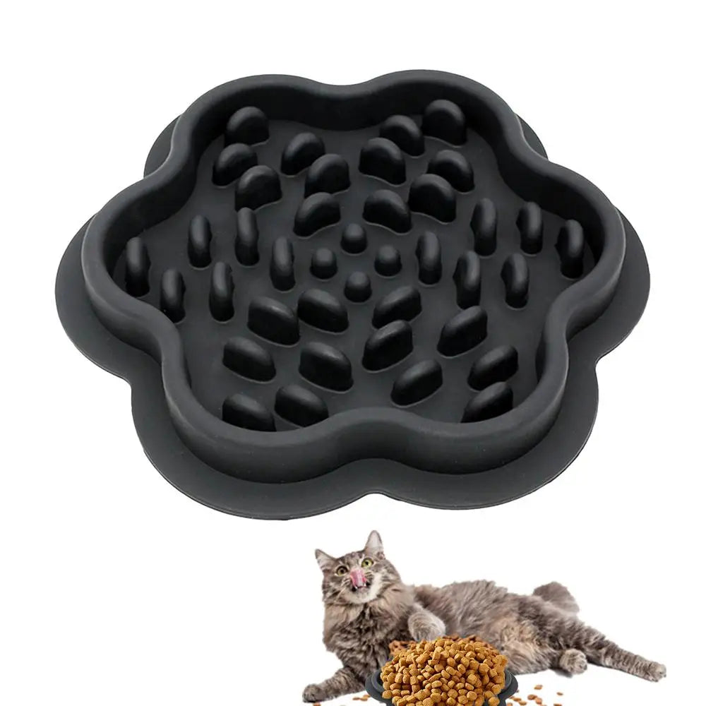 Cat Slow Feeder Non-Slip Slow Feeder Bowl Dog Bowls Food-Grade Silicone Bowls Dishes Pet Puppy Food  Feeding Dog Food Dispenser