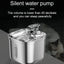 Automatic Cat Water Fountain Stainless Steel Cat Fountain With Filter Visual Water Level Pet Puppy Cats Drinking Water Dispenser