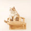 Cat Climbing Shelves Wall Mounted Platform and Hammock with Scratching Post Cat Pet Wooden Furniture for Sleeping and Playing