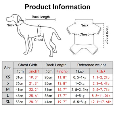 Dog Pajama for Small Dogs Cotton Soft Material Stretchable Puppy Clothes for Chihuahua Yorkie Dinosaurs Design Pet Apparel