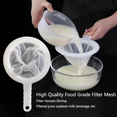 120/200/400 Mesh Reusable Nylon Ultra Fine Filter Mesh Aquarium Harvest Shrimp Filter Net Food Grade Strainer Spoon  Food Filter