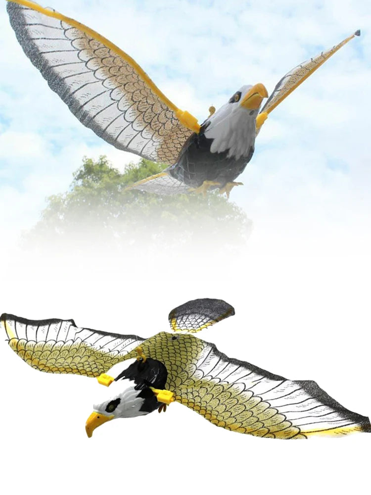 Bird Repellent Hanging Eagle Flying Owl Repellent Scarer Emulation Flying Hawk Bird Garden Scarecrow Yard Outdoor Pest Control