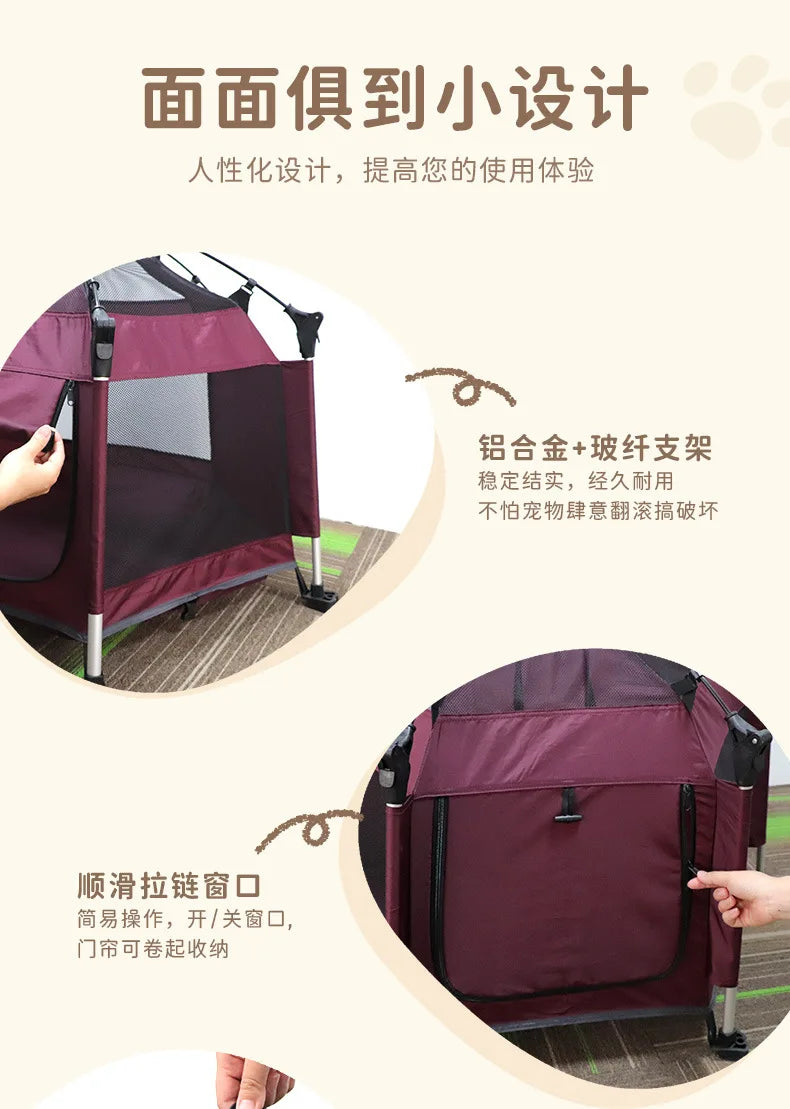 Amazon new pet tent foldable removable outdoor beach home indoor cat tent dog kennel