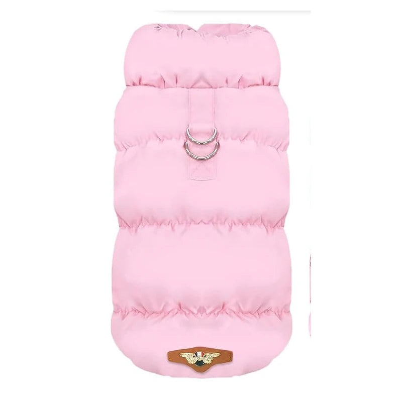Winter Dog Down Jacket for Small Medium Dogs, Thicken Warm Puppy Puffer Jacket Turtleneck Padded Coat Cold Weather Dog Clothes