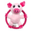 Squeaky Dog Toys for Small Medium Dogs, Pig Duck Bear Shape Puppy Teething Toy with Cotton Rope Animals Plush Interactive Toy