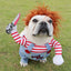 Pet Halloween Costume Dog Clothing Chucky Jumpsuit Dog Deadly Doll Cosplay Funny Party Costume Dog Clothes for Small Medium Dogs