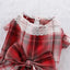 Plaid Dog Dress Bowtie Harness Dress for Small Dogs Cats Girl Cute Lace Trim Princess Dresses Spring Summer Puppy Rabbit Clothes