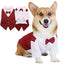 Dog Tuxedo Formal Dog Suit Shirt with Bow Tie Pet Stripe Suit for Wedding Birthday Party Puppy Prince Costume for French Bulldog