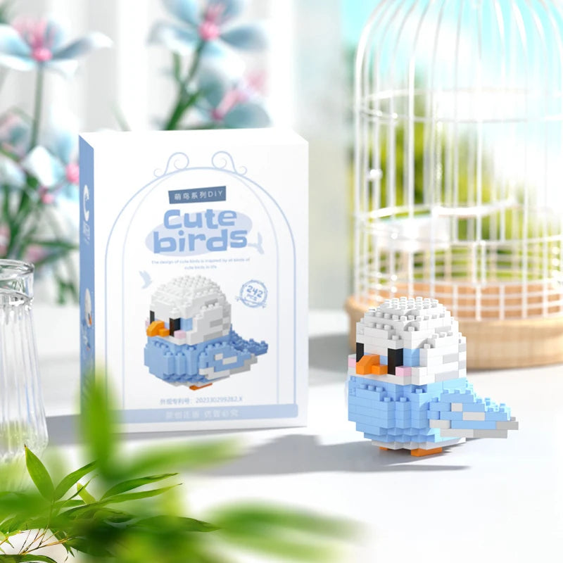 Building Blocks 3D Bird Cute Parrot Model Assemble Table Decor Children Toys for Kids Gifts Micro DIY Bricks Educational Toys